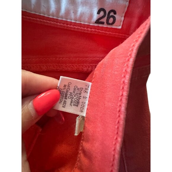 RAG & BONE Women's Orange Skinny Jeans Size 26 - Picture 5 of 9